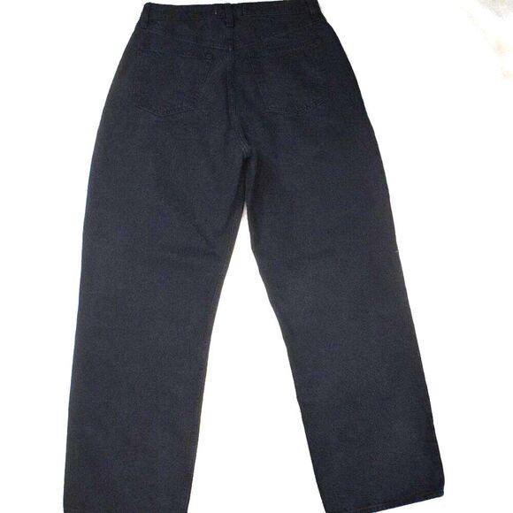 Abercrombie Black High Rise Wide Leg Jeans Size 29/8 Loose Fit Baggy Y2K Style - Picture 4 of 10